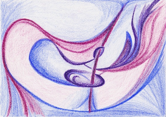 Frieden aus Wachsmalern